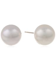 14k Yellow Gold 7.5x8mm AA Akoya Cultured Pearl Earrings