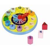 Melissa & Doug Wooden Shape Sorting Clock