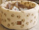 Danish Design Pet Products Cat Cosy Fleece Bed Cream Medium 50cm