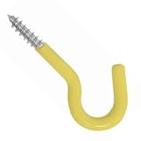 5 Open Eye Storage Hook - Yellow Coated - 3/8 dia.