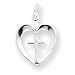 Sterling Silver Cross Heart Charm