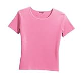 Hanes Silver for Her - Classic Fit Rib T Pink -XS