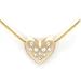 1/4 Carat Diamond 14k Heavy Solid Gold,Heart Necklace
