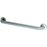 Bobrick 5806.99x36 304 Stainless Steel Straight Peened Grab Bar with Concealed Mounting and Snap Flange, Satin Finish, 1-1/4" Diameter x 36" Length