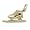 Speed Skate Charm - Gold Plate