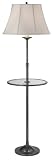 Bronze Finish Floor Lamp with Adjustable Tray