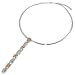 Nuovegioie Apricot Cubic Zirconia & Sterling Silver Necklace