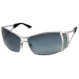 Versace - Versace Wraparound Sunglasses: Silver/Grey Gradient