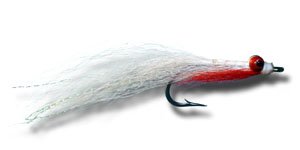 Clouser Deep Minnow - Red & White Fly Fishing Fly