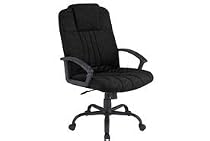 Full Size Executive Chair, Fabric - Black