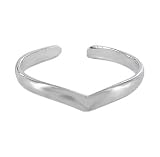 Sterling Silver Toe Ring Polish Finish V Toerings