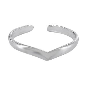 Sterling Silver Toe Ring Polish Finish V Toerings