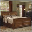 Riverside Furniture Delcastle Sleigh Platform Storage Bed in Antique Irish Pine Finish
