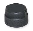 Industrial Grade 1LBZ8 Cap, Black Malleable Iron, 300 PSI, 1 In