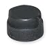 Industrial Grade 1LBZ8 Cap, Black Malleable Iron, 300 PSI, 1 In