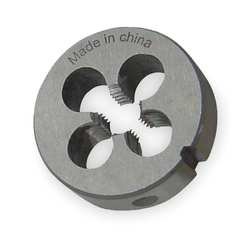 Westward 2LXC9 Rd Solid Die, HSS, M18x1.5, 1-1/2 In OD