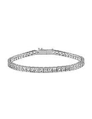 Diamond Tennis Bracelet : 18K White Gold â€" 3.50 CT Diamonds