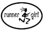 Runner Girl Oval Magnet