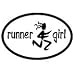 Runner Girl Oval Magnet