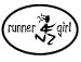 Runner Girl Oval Magnet