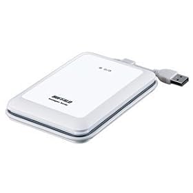 BUFFALO USB2.0�Ή� �ϏՌ��|�[�^�u��HDD TurboUSB�@�\���� 320GB �z���C�g HD-PSG320U2-WH