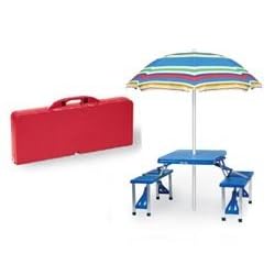 Folding Picnic Table Red (Red) (26