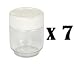 Moulinex - A14A03 - Yaourtières - 7 Pots Verre Couvercle Blanc Yogurta