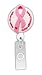 Pink Ribbon 3D Rubber Retractable Badge Holder