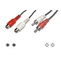 5m Stereo Chinch Cinch Cynch Verl�ngerung 2x Stecker auf 2x Buchse  5,0m 5.0m 5,0 5.0 5 m