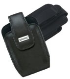 RIM BlackBerry 8700 8700c 8700g 8703e BLACK Lambskin Leather Holster Case Built-in Proximity Sensor with Swivel Belt HDW-13789-001 (RIM Blackberry Retailed)