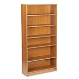 HON COMPANY / Laminate bookcase with square edge, 6 shelf, 36w x 72-5/8h, medium oak / HON1876M / Sold as 1 Each / Mfr Part # 1876M