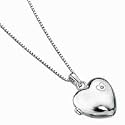 Sterling Silver Childs Heart Locket Necklace