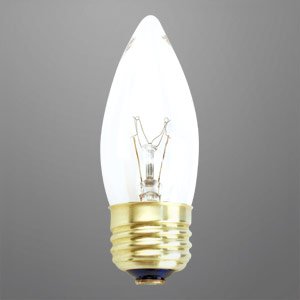 DECORATIVE LIGHT BULB 40 WATTS POINT TIP 5,000 HOURS CHANDELIER BULB MEDIUM BASE"
