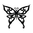 Tribal Butterfly Glow-N-Dark Temporary Tattoo 2x2