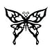 Tribal Butterfly Glow-N-Dark Temporary Tattoo 2x2