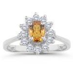 Buy 0.90 Cts Diamond and 4.67 Cts Citrine Ring in Platinum by mycitrinejewelry