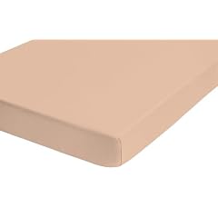 Castell 77113/557/041 Jersey-Stretch Spannbetttuch / 140 x 200 cm - 160 x 200 cm / Farbe: beige