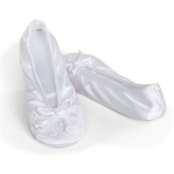 Click here to buy Isotoner Satin Pearl Ballerina Slippers.