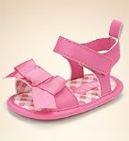 Open Toe Riptape Bow Pram Sandals