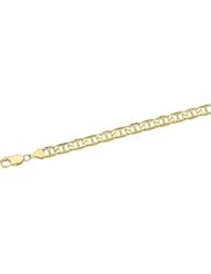 Clevereves 14K Yellow Gold 8.5 Inch Anchor Chain Bracelet
