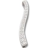 14K White Gold Diamond Pendant Slide