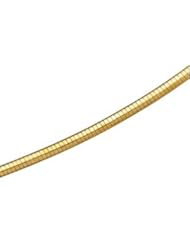 2.5 mm Lightweight Omega Chain 14K Yellow 7 Inch Ch481