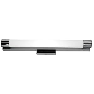 Kenroy Home 90828CH Tubo 1-Light Vanity with Opal Acrylic Diffuser Shade, Chrome, Large by 