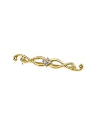 CleverEves 14K Yellow Gold .08Cttw Diamond Brooch