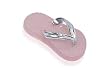 Sterling Silver Strap Pink Jade Flip Flop 20mm x 8mm Pendant Charm