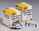 Povidone-Iodine infection control wipe, 1-1/4"x2-1/2", 50 pe