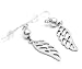 Beautiful Unique Angel Wing Cutout Charm Dangle Earrings Antique Silver Tone