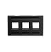 NEW 3-port Mod Furn Faceplate Black - ICC-IC107FM3BK