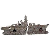 OSI Marine Lab 2 part Battleship Aquarium Ornament