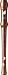 Hohner 9574 Concert Pearwood 3-Piece Alto Recorder